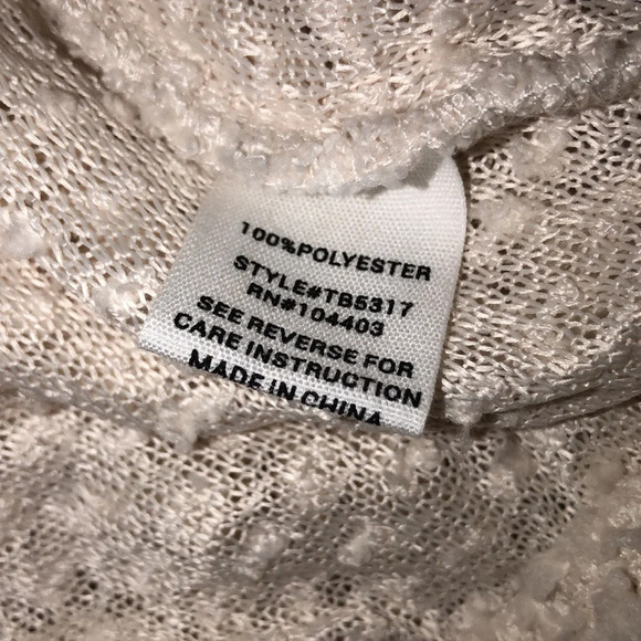 Mine size small ivory shaggy boho crop sweater - Picture 5 of 5